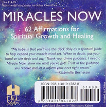 Load image into Gallery viewer, Miracles Now: Inspirational Affirmations and Life-Changing Tools Cards
