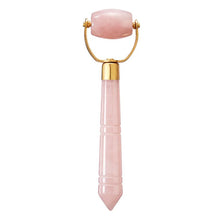 Load image into Gallery viewer, Small Rose Quartz Roller - Natural Chemical Free Crystal in Silk-Lined Box
